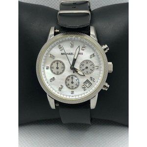 Michael Kors MK5020 Women's Black Leather Analog D